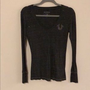 Gray true religion studded top